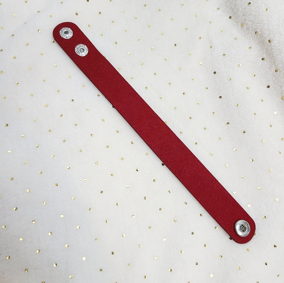 Red Leather & Gem Bracelet *NEW* Adjustable Size* - Picture 4 of 5